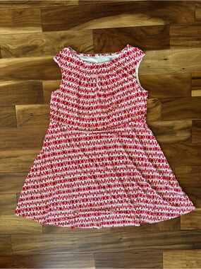 Wisp Red and White Patterned Sleeveless Dress Size 18W